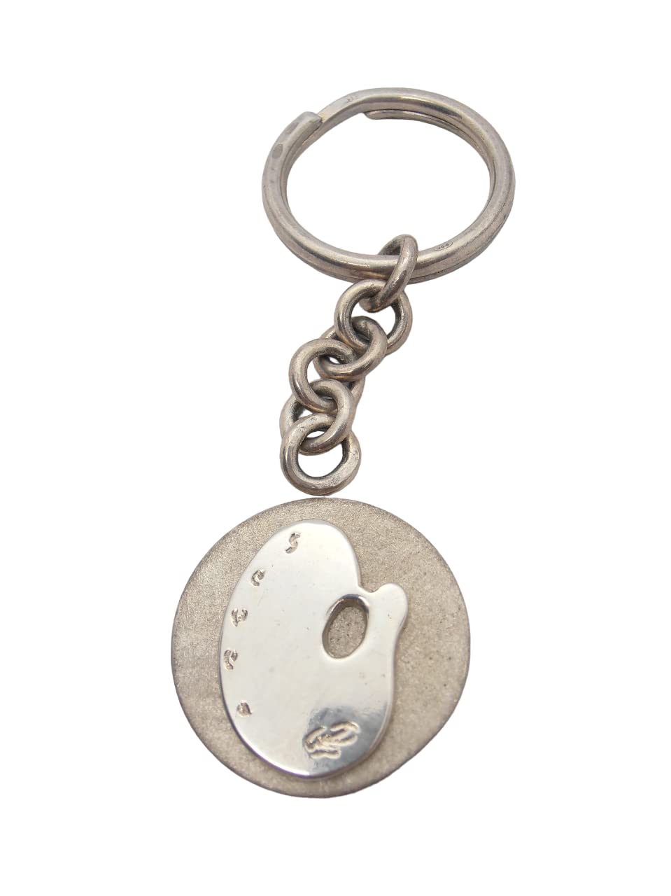 Porte-clés palette de peintre en argent 925, cadeau idéal pour artiste