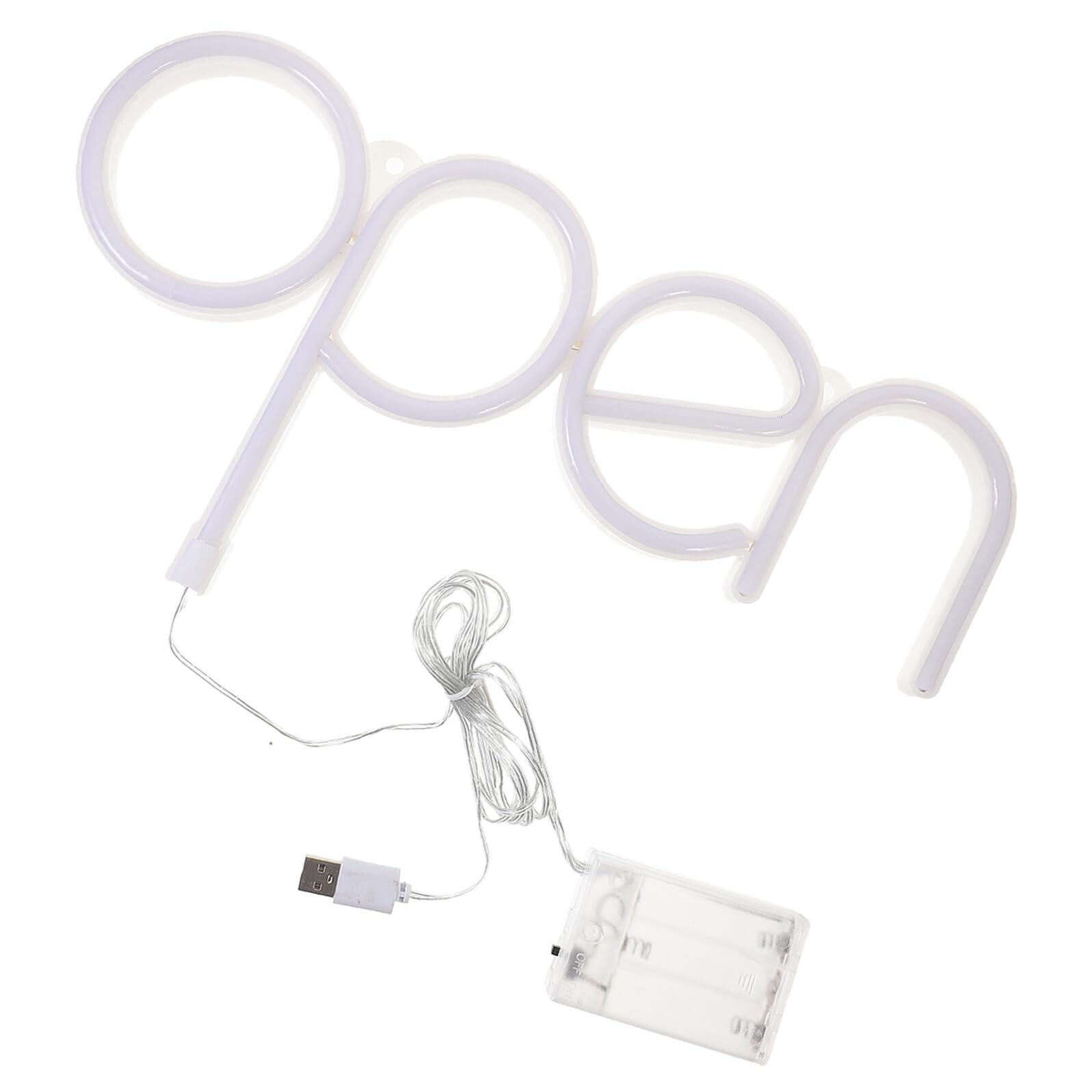 Toyvian Letrero Led De Neón Abierto Cálido Para Pared, Luz De Neón Led Decorativa, Iluminación Ambiental Para Negocios, Bares y Fiestas,