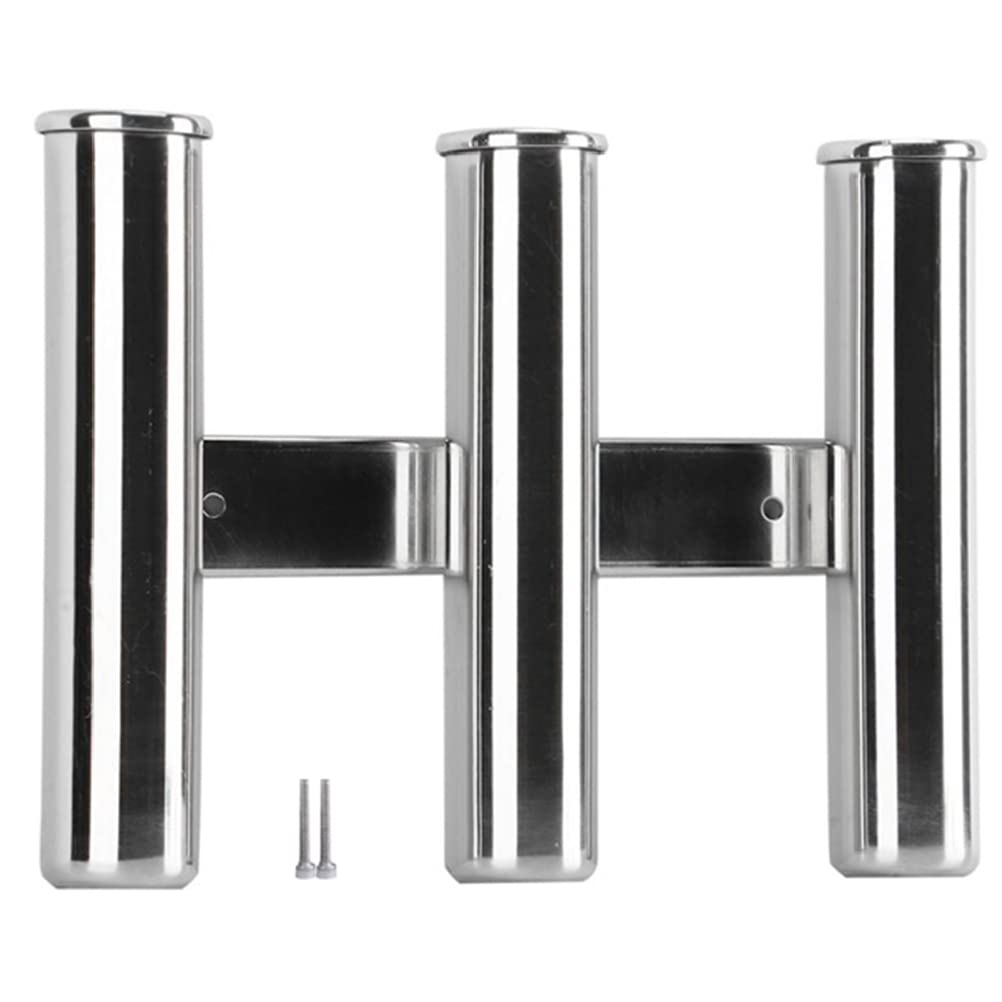 Soporte para cañas de pescar de acero inoxidable de 3 tubos, soporte para caña de pescar, accesorios de