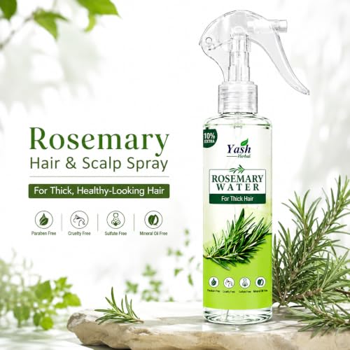 Image of Yash Herbal Rosemary Water Spray for Hair Growth, 110 ml | Pack of 3