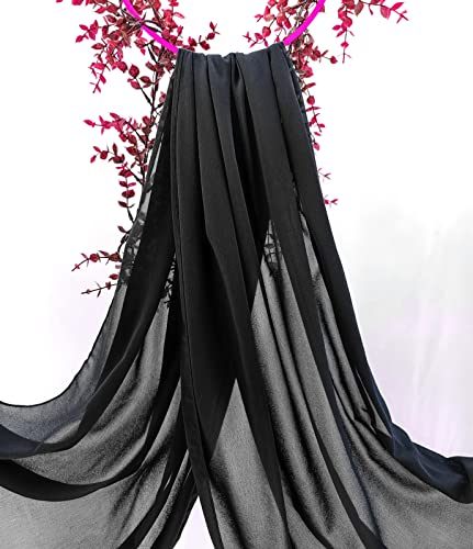 chiffon scarf for women evening dresses shoulder covers Soild hijabs shawl wrap pashmina4