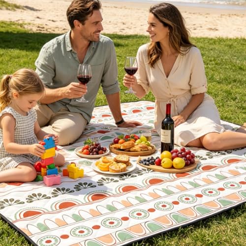 Manta para césped de 3 capas con base impermeable y gran formato de 200x200 cm 3