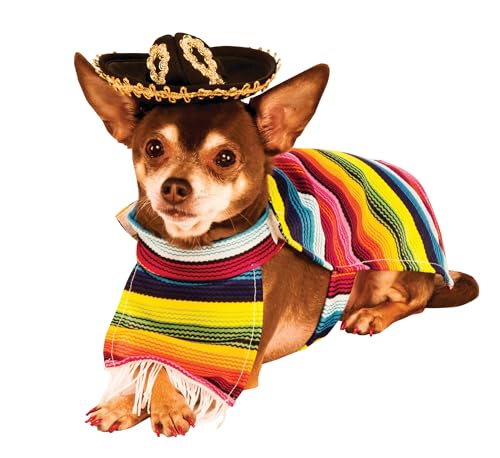 Rubies Serape and Hat Pet Costume Pet Costume for Dogs or Cats, Medium