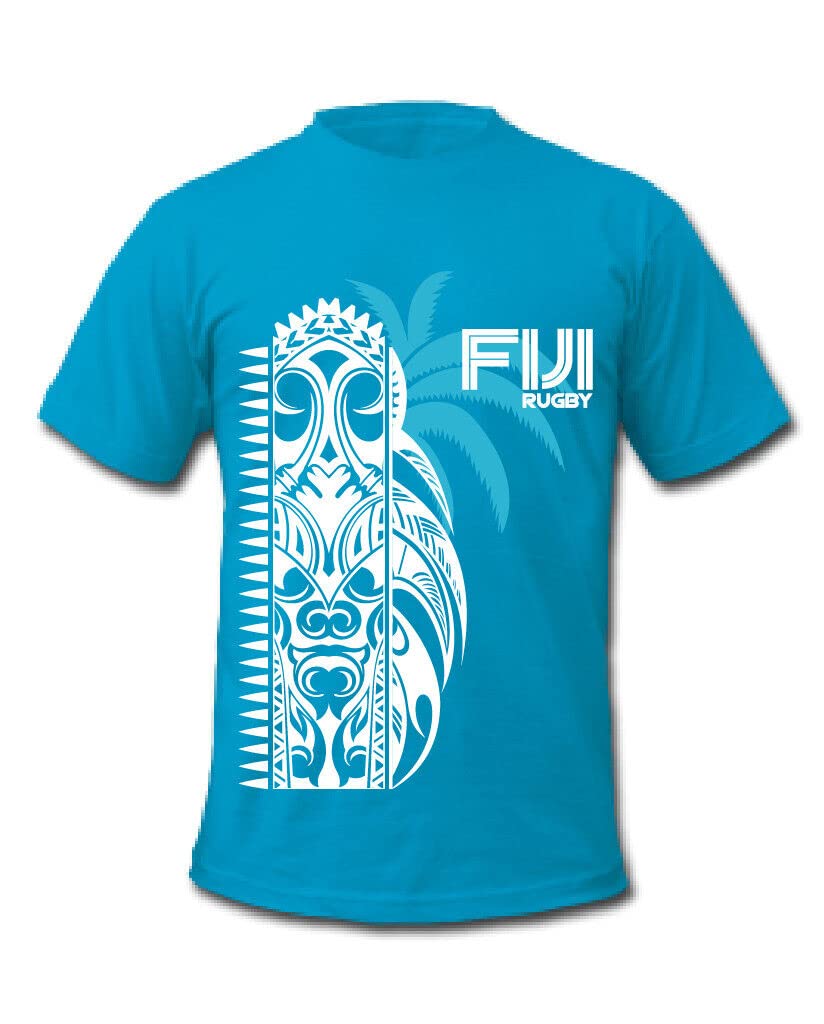 Cold Gun Design Fiji Rugby Polynesian Tattoo Warrior Mask T-Shirts