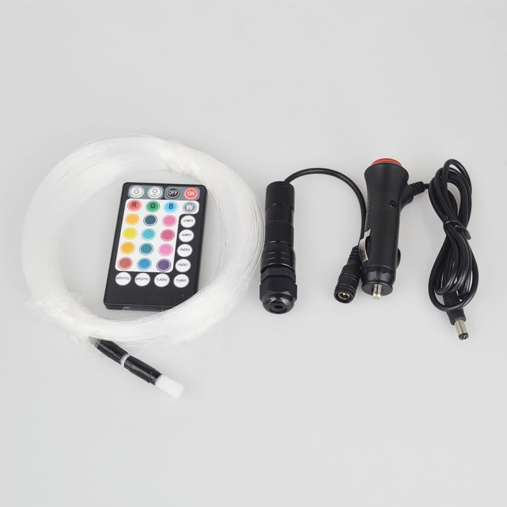 1Set Car Fiber Optic LED Lights Multicolor RGBW Star Ceiling Roof Headliner Lights Fiber Optic Lights Kit 2W 12V