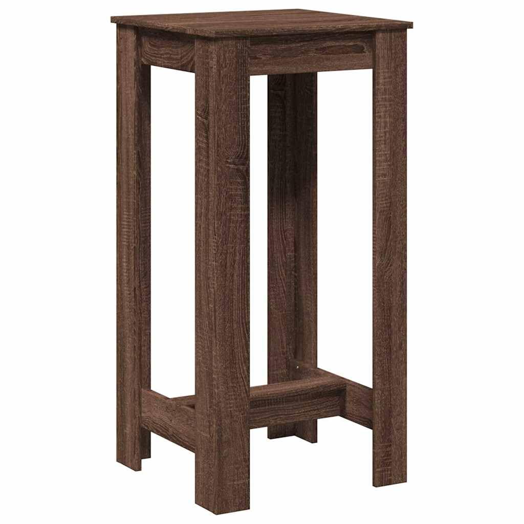 Table de bar marron stable et facile à nettoyer pour les petits espaces