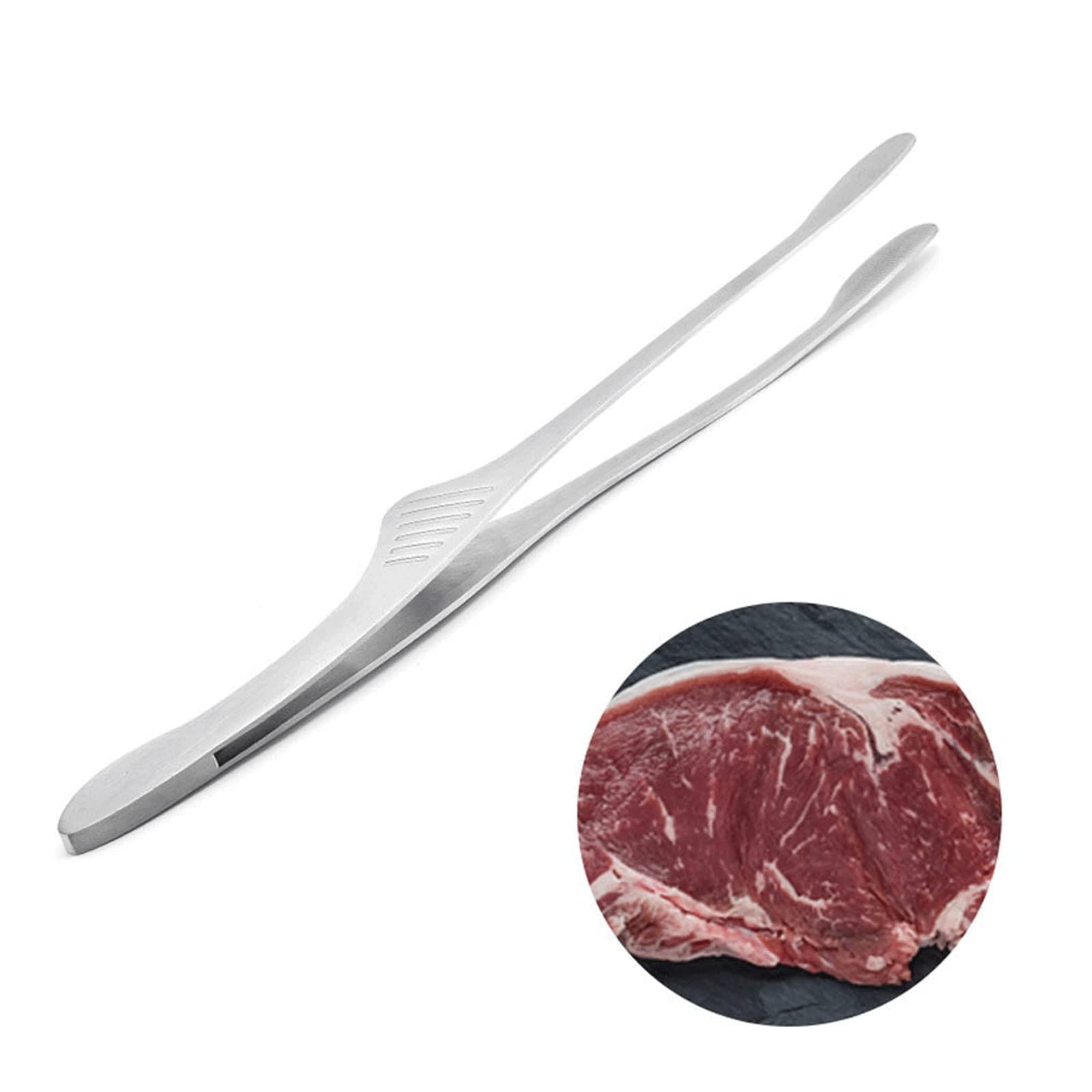 Łopatka do grillowania pęseta z klipsem Mini Chief szczypce pęseta kuchenna ze stali nierdzewnej przenośna na piknik grill gotowanie do kuchni