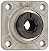 Sealmaster SF-12TC CR Standard Duty Flange Unit, 4 Bolt, Corrosion Resistant, Regreasable, Contact Seals, Skwezloc Collar, 316 Stainless Steel Housing, 3/4" Bore, 3-3/8" Overall Length, 2-1/2" Bolt Hole Spacing Width, 7/16" Flange Height, ?2 Degrees Misalignment Angle