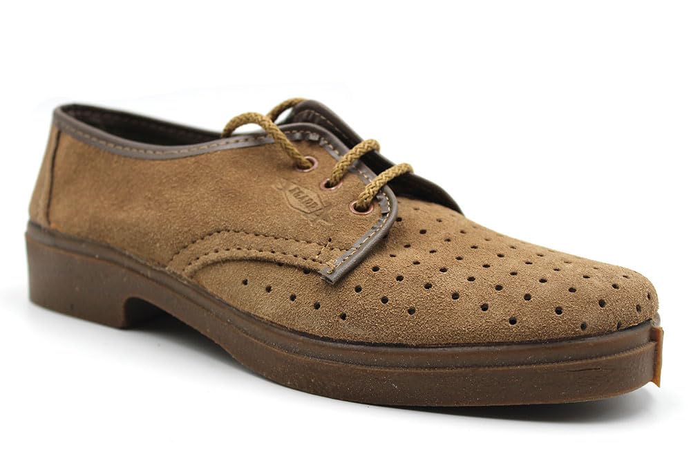 SEGARRA - Zapato de Trabajo para el Campo, de Piel, Suela de Goma,tacón,Calada,Orificios, para: Hombre