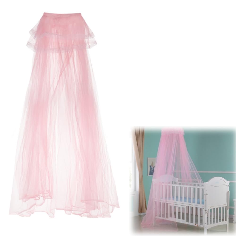 Mosquitera universal para cuna, toldo redondo de encaje para cuna, mosquitera plegable para bebé, cama de malla para tienda de campaña, cubierta de cortina de cúpula colgante