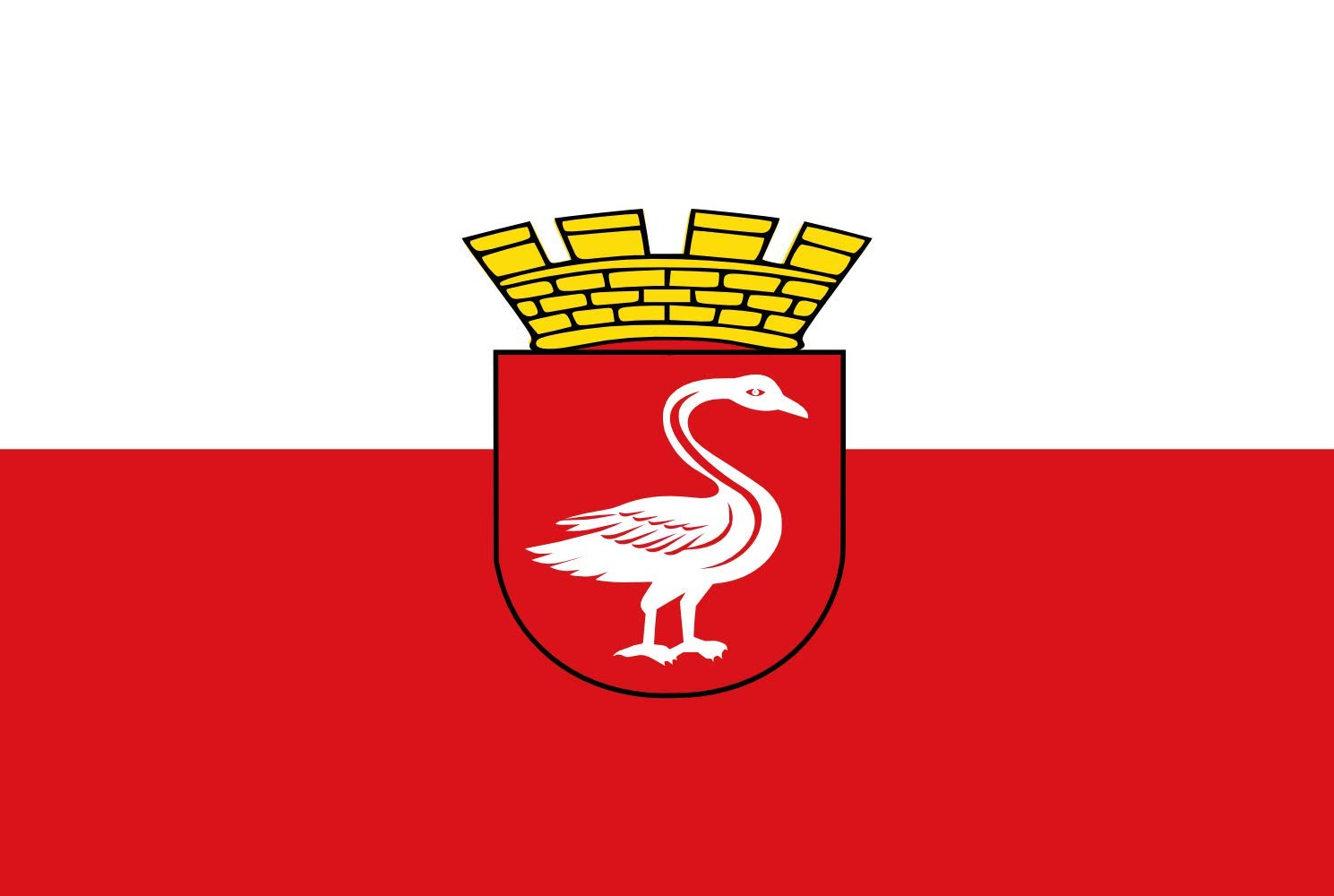 Vlag Huissen drapeau grand format avec fixations pour mât extérieur