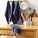 DII Basic Terry Collection Waffle Dishtowel Set, 15x26, Solid French Blue, 4 Piece