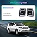 AJBDJY Pair Center A/C Dash Air Vent Trim Panel Dashboard Cover Gray with Silver Trim Compatible With Toyota Prado 2010-2017 Air Vent Outlet Panel Left & Right Side
