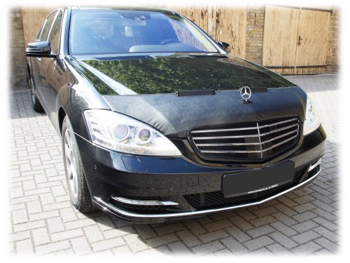 HOOD BRA Front End Nose Mask Compatible with MB Mercedes S-Class W221 2005-2013 Bonnet Bra STONEGUARD PROTECTOR TUNING