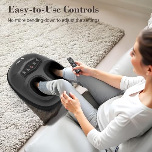 FSA Foot Massager with Heat and Remote - HSA Eligible, Feet Massager for Plantar Fasciitis & Neuropathy, Shiatsu Deep Kneading for Foot Pain Relief, Gifts for Mom Dad, Fits Up to Size 13 - Image 4