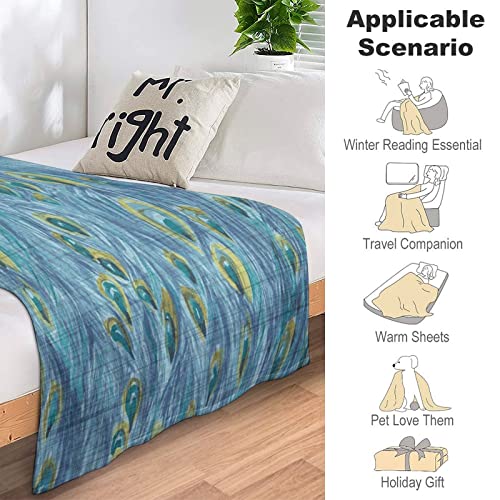 Couverture chic en polaire paon rétro grand format de luxe - 7