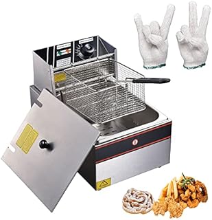 WeChef Electric Deep Fryer with Basket 2500W 12.7 Qt Countertop Stainless Steel Frying Machine Commercial Home Chicken Funnel Cake Bar