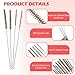 20 Pieces Wire Tube Brushes for Cleaning bristles Tube Brass Stainless Steel Round Wire Brush for Auto Parts, Bottles, Tubes, 5 Sizes