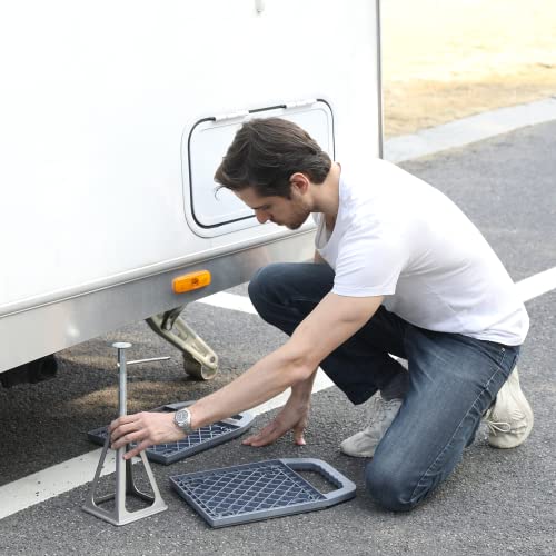 Large RV Jack Pads with Builtin Handle Prevent Jacks from Sinking 11.8