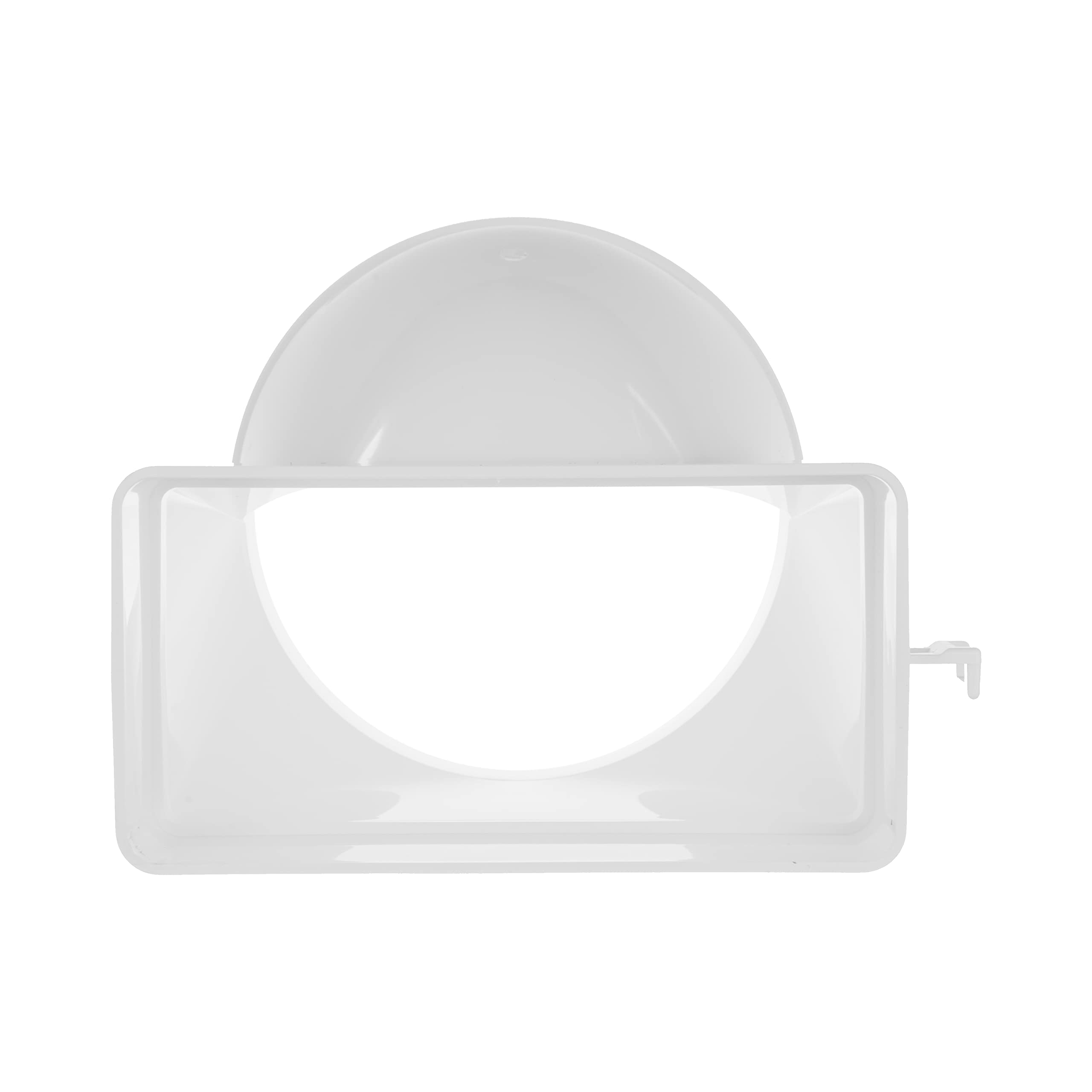 Sistemas de Ventilación conector rectangular plano de 110 x 55 mm a conducto redondo de Ø100 mm con entrada corta horizontal de tubería, acoplamiento de salida - para calefacción y refrigeración