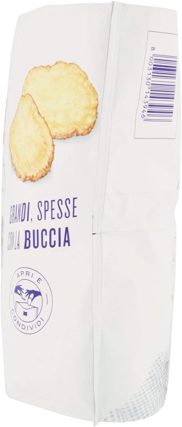 Italian Gourmet Il Cartoccio Patatine croccanti Kartoffelchips 12 x 170g | Snack salato in sacchetto, goldgelb fritti per aperitivo con gusto rustico, Gesamtnettogewicht 2,04 kg + Kostenlos Polpa 400g