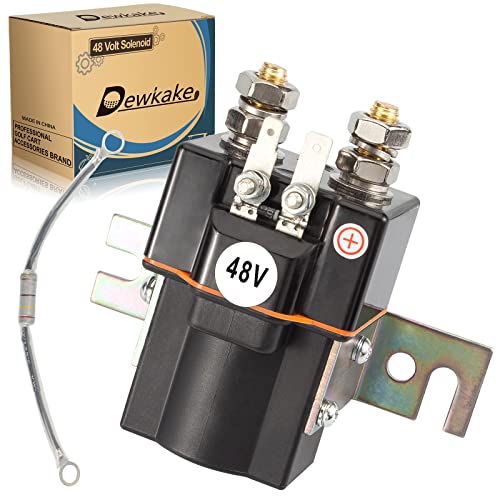 Dewkake Club Car 48V 4 Terminal Solenoid Coil, Fits 1995-UP DS and 2004-2008 Precedent Golf Carts, OEM# 101908701 102774701, 5722 Suit(Solenoid and Resistor Assembly)