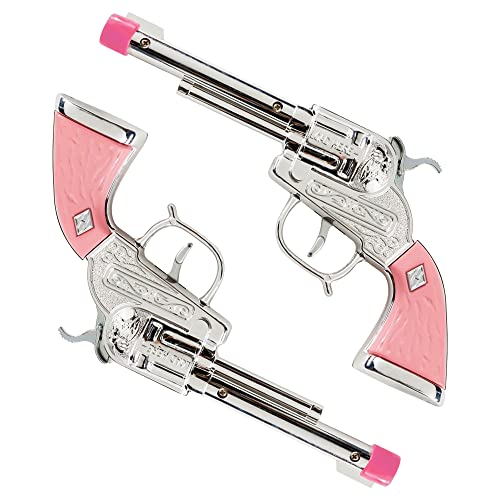 Parris Classic Quality Toys Est. 1936 Western Girl Double Pistol With Holster, Pink In Color, Shoots Roll Caps, Boxed #TOP4