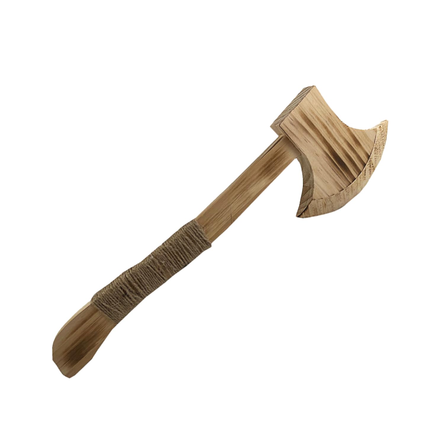 Holzaxt mit Hanfseil Halloween Performance Supply Kostüm Zubehör Holzspielzeug Axt Beil für Halloween Outdoor Spielen