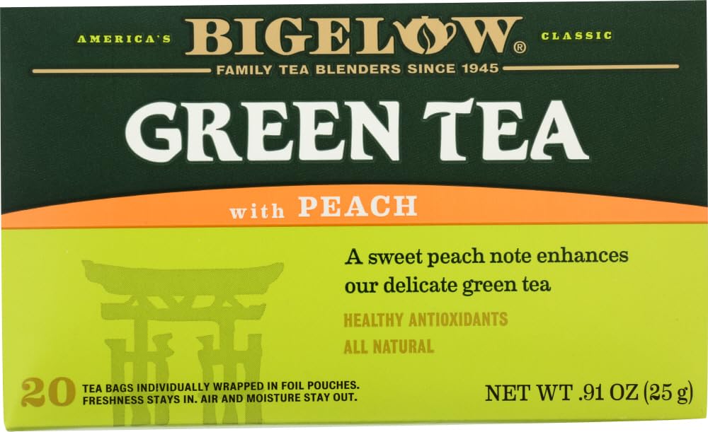 Bigelow Green Tea with Peach 20 ea (Pack of 2)
