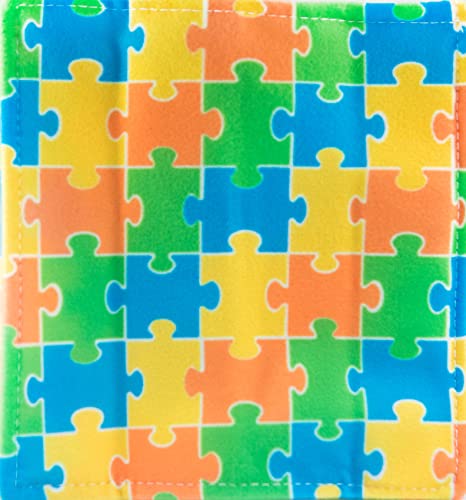 Image of Baby Paper Crinkle Sensory Toy & Teether, Puzzle Print, Washable Gift