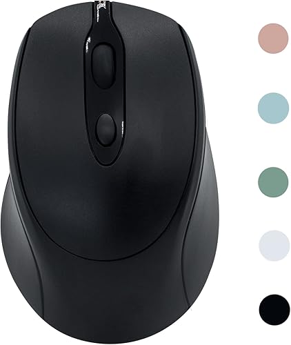 Ratón inalámbrico recargable, Bluetooth 5.2 y 2.4G ratón óptico portátil con receptor USB, 3 DPI ajustables para laptop, MacBook, PC, Windows, iPad,