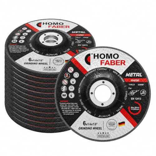HOMO FABER 10 Pack Grinding Wheels 6 Inch, Angle Grinder Disc