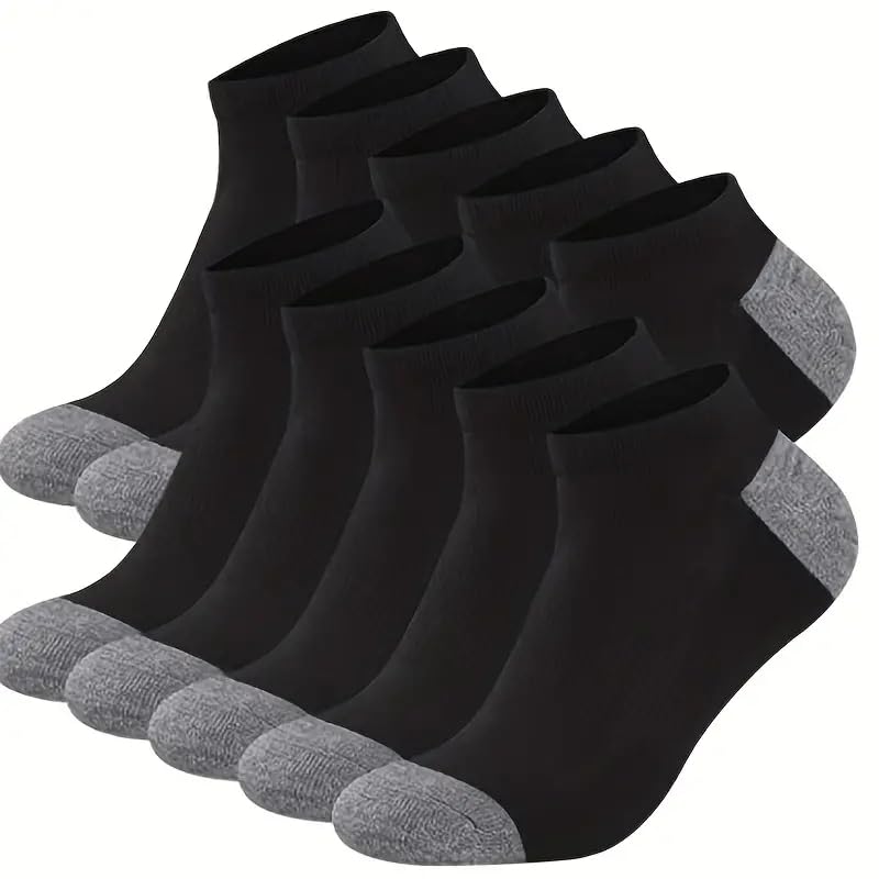 Ship Socks for Men, Comfortable and Breathable, Suitable for Outdoor Sports and Leisure (10 Pairs)