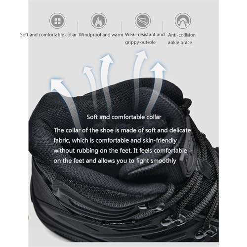 Men's Military Tactical Combat Boots, Mens Non Slip Plus Size Lace Up Breathable High Top Combat Boots, Outdoor Army Hunting Jungle Hiking Boots, for Hiking, Army Training2