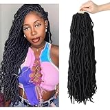 18 Inch Soft Locs 7 Packs Faux Locs Crochet Hair Pre Looped Distressed Locs Crochet Braids...