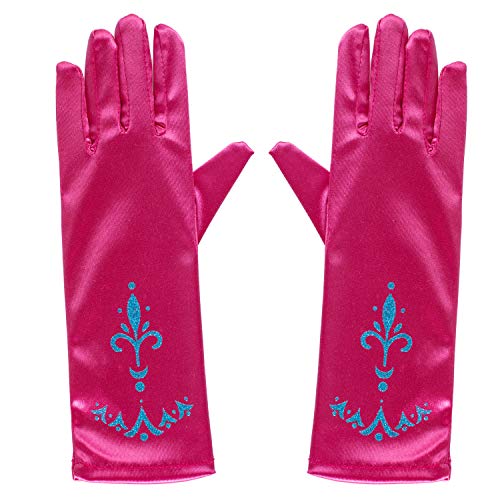 Little Girls Princess Gloves For Birthday,Wedding,Holiday,Costume Party(Rose)