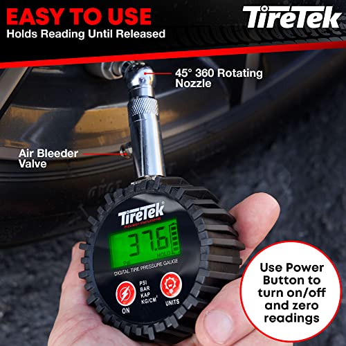 Digital Tire Pressure Gauge 0-200 Psi - Tire Gauge For Car, Suv, Truck & Motorcycle - Heavy-Duty Air Pressure Gauge Ansi Certified #TOP4
