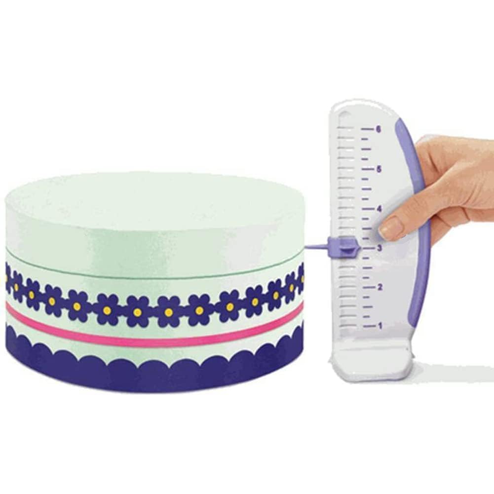HERCHR Cake Measuring Marker Draw Balance Ruler, Cake Scraper Smoother Acrylic Cake Scraper Cake Edge Side Decorating Tools Cake Leveler Cake Scraper Cake Scraper Smoother Dough Scoring Tool