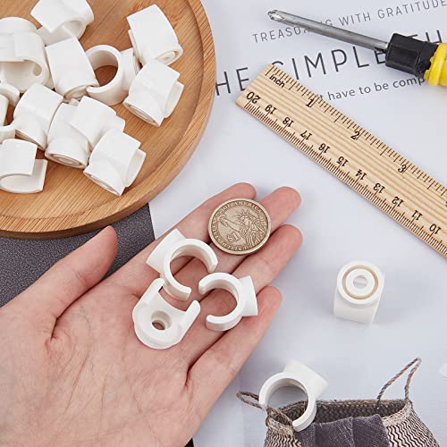GORGECRAFT 0.9-Inch U-Hook PEX Holder TV Tray Replacement Clips PVC Water Pipe Clamps Talon Clamps Pipe Support Fit for 17mm OD Pipe Plastic Socket to Fix Corresponding Pipes (20 Packs) - Image 3