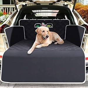 pecute Auto Boot Liners voor honden, SUUV Boot Cover Protector – Waterdicht, Vuilbestendig met Zij- en Bumper Protector Hond Cargo Liner voor SUV’s, Vrachtwagens — Groot formaat 205x135cm