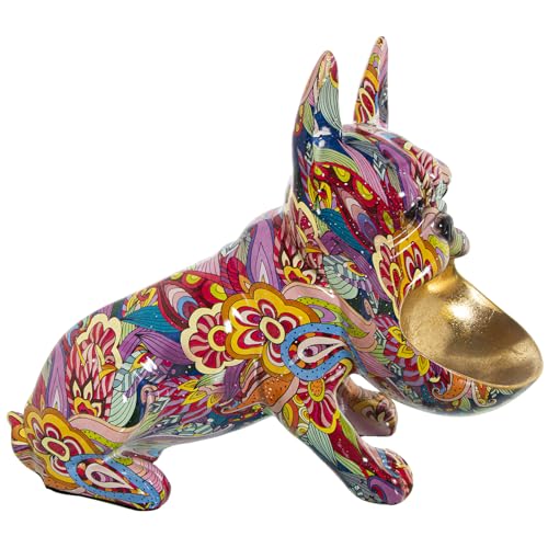 Chien graffiti vide-poches résine statuette déco salon moderne 32x18x26cm - 3