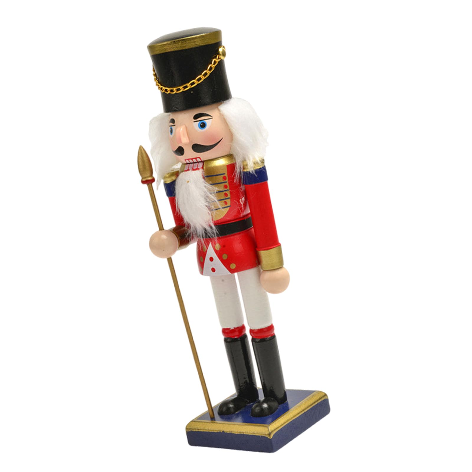 carotoe Decorative 25cm Nutcrackers Figurine for Wood Sculpture with Intricate Craftsmanships Desktop Accessories Hand Painted Ornament