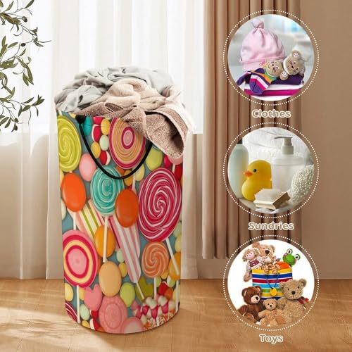 Panier à linge pliable Lollipops avec poignées pour vêtements et jouets