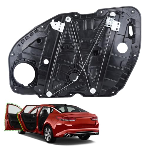Duolctrams Front Left Driver Side Power Window Regulator with Panel w/o Motor Compatible for 2016-2021 KIA Optima 82471-D4000