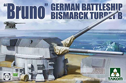 TAKOM 5012 Bruno German Battleship Bismarck Turret...