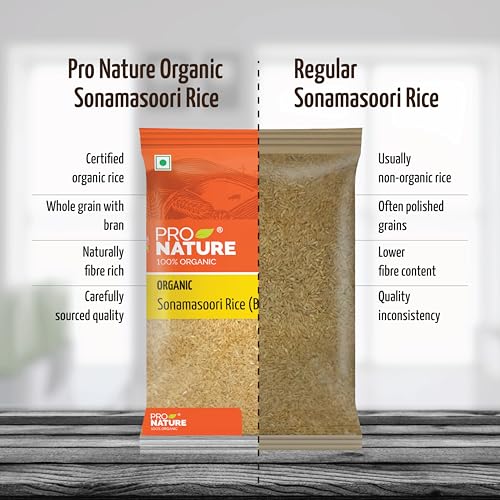 Image of Pro Nature Sonamasoori Rice - Brown, 5kg Pack