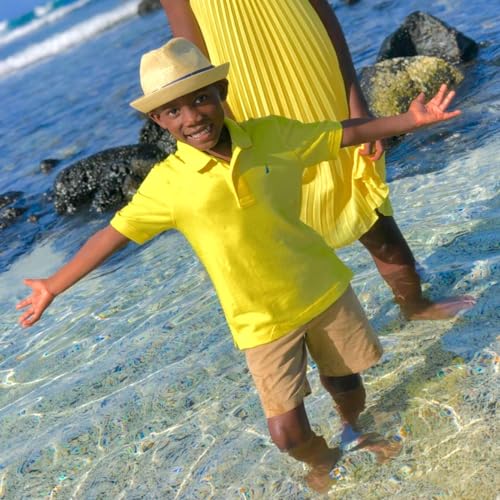 Fedora Hats for Boys, Girls, Toddlers, Kids, Nautical Theme, One Size w/Adjustable Drawstring, Natural3