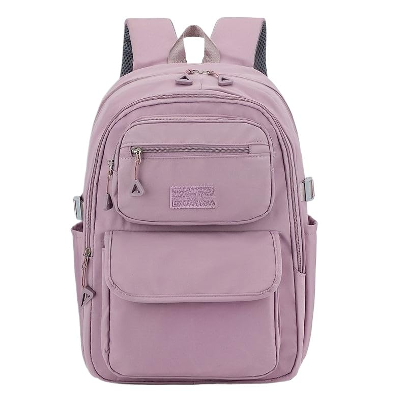 Kit 5 Bolsas Mochila Feminina Nylon Impermeável Grande Capacidade Estilo Coreano Escolar Faculdade Dia a Dia(6016 lilas)