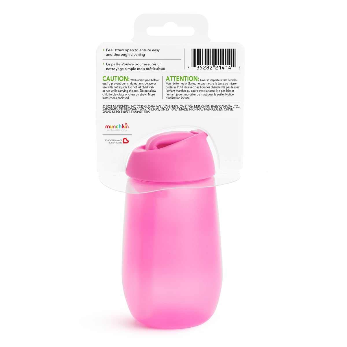 Munchkin Simple Clean Toddler Practice Cup, Baby & Sippy Cup with Straw, BPA Free Non Spill Cup - Image 4