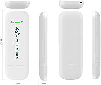 Vista 8 de VSVABEFV Hotspot Sim portátil 150Mbps 4G WiFi Dongle desbloqueado WiFi móvil Hotspot dispositivo de red inalámbrica LTE módem router bolsillo WiFi